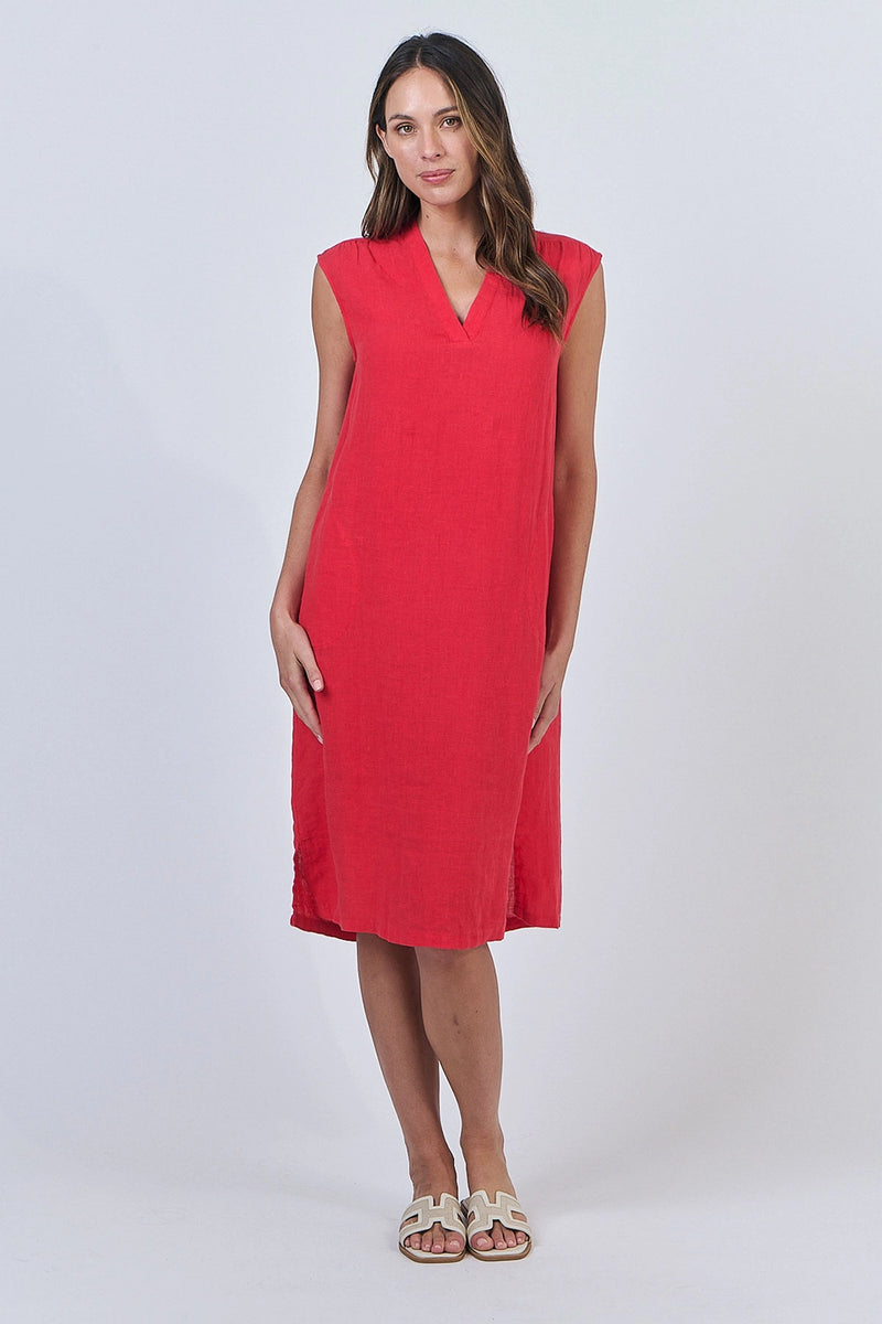 Naturals by O & J Linen Dress  in Buoy GA601