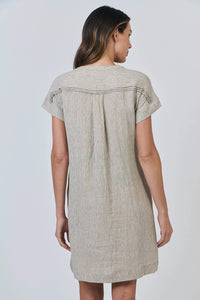 Naturals by O & J Linen Dress in Blister GA613