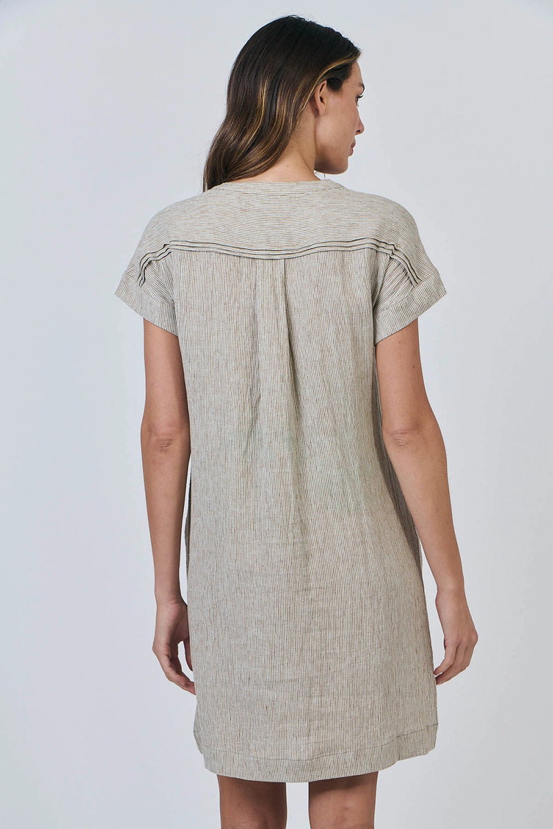 Naturals by O & J Linen Dress in Blister GA613