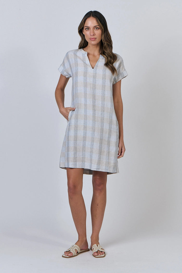 Naturals by O & J Linen Dress in Mesh GA613