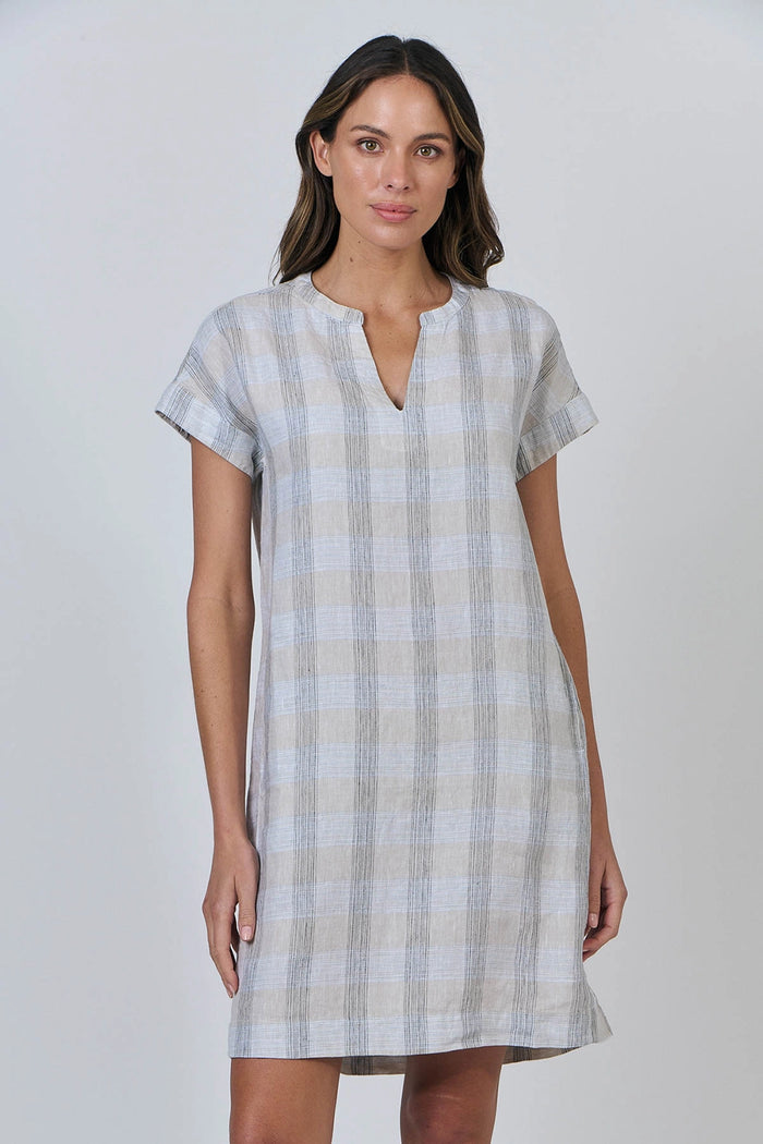 Naturals by O & J Linen Dress in Mesh GA613
