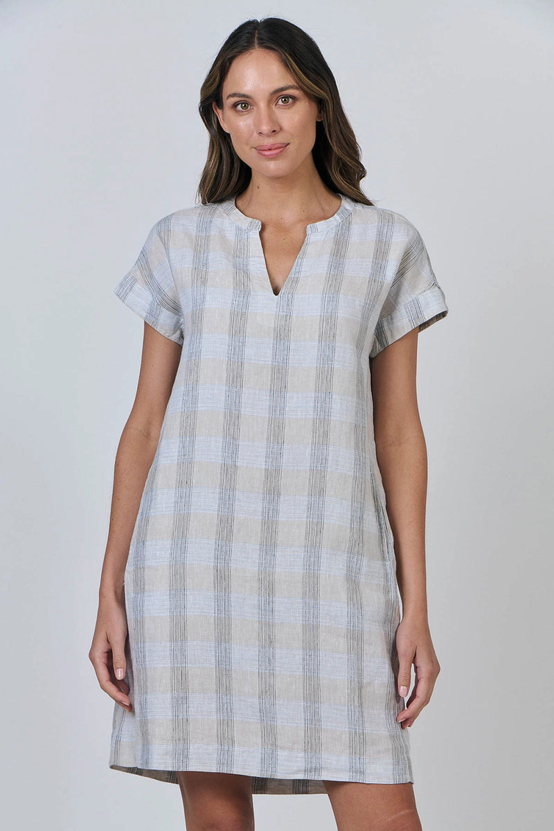 Naturals by O & J Linen Dress in Mesh GA613