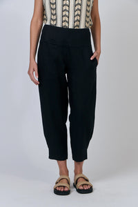 Naturals by O & J Linen Pants in Black GA615