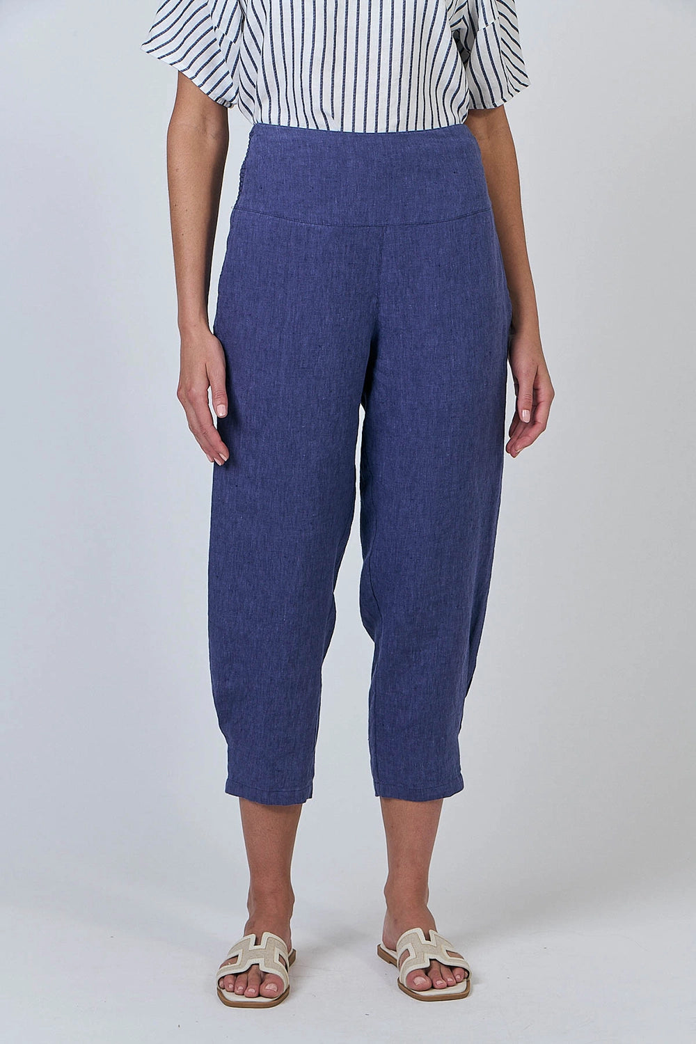 Naturals by O & J Linen Pants in Blueberry GA615