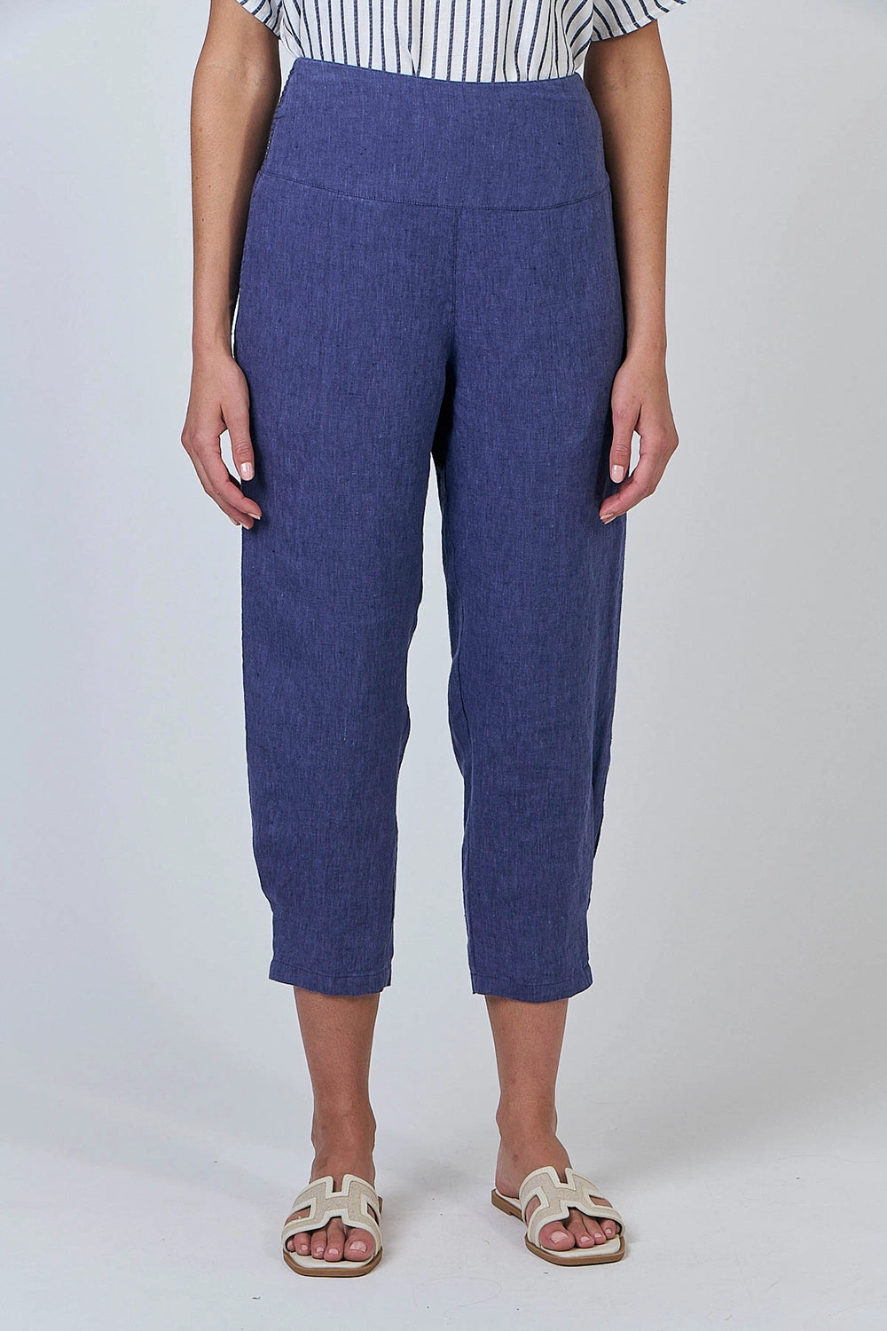 Naturals by O & J Linen Pants in Blueberry GA615