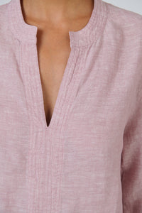 Naturals by O & J Linen Top in Radish GA668