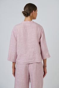 Naturals by O & J Linen Top in Radish GA668