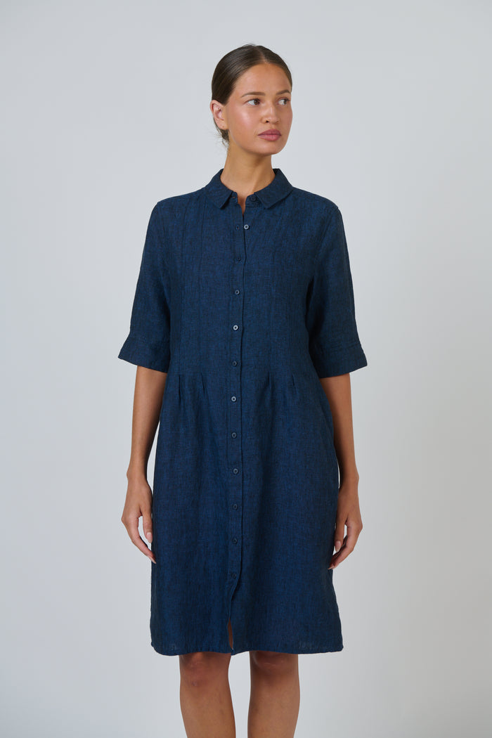 Naturals by O & J Linen Dress in Eclipse GA680
