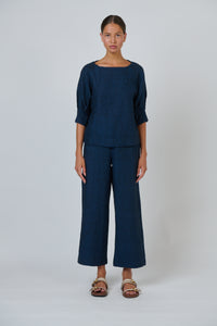 Naturals by O & J Linen Pant in Eclipse GA398