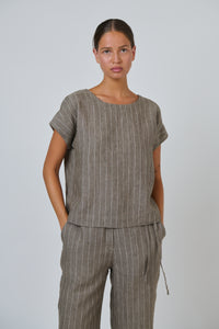Naturals by O & J Linen Top in Gauze GA686