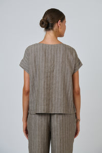 Naturals by O & J Linen Top in Gauze GA686