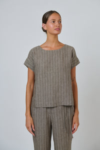 Naturals by O & J Linen Top in Gauze GA686