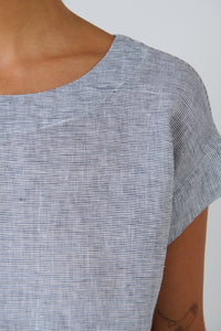 Naturals by O&J Linen Top in Sliver GA686
