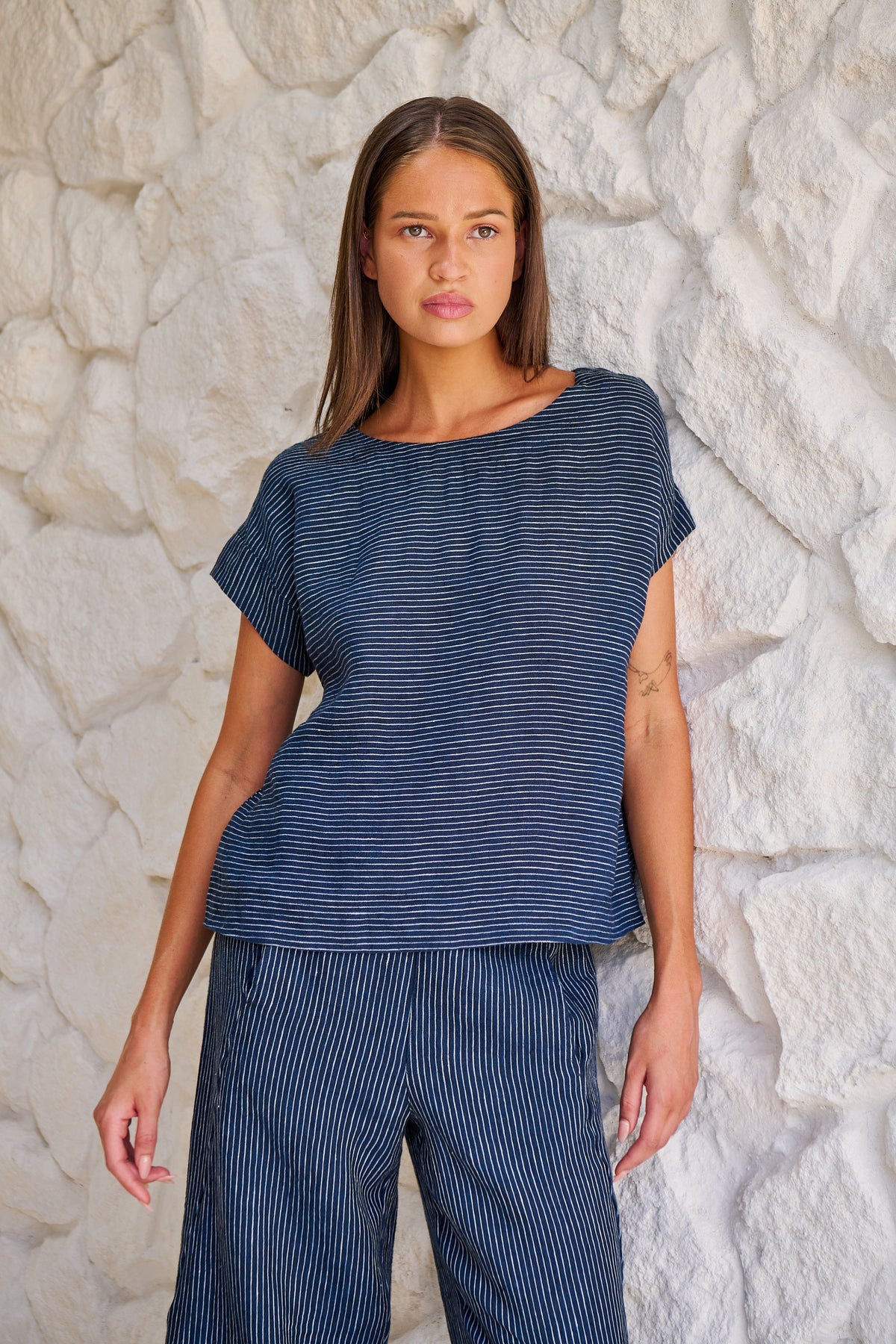 Naturals by O&J Linen Top in Streamlined GA686