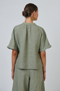 Naturals by O & J Linen Top in Artichoke GA689