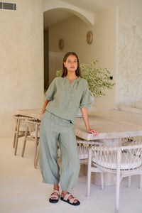 Naturals by O & J Linen Top in Artichoke GA689