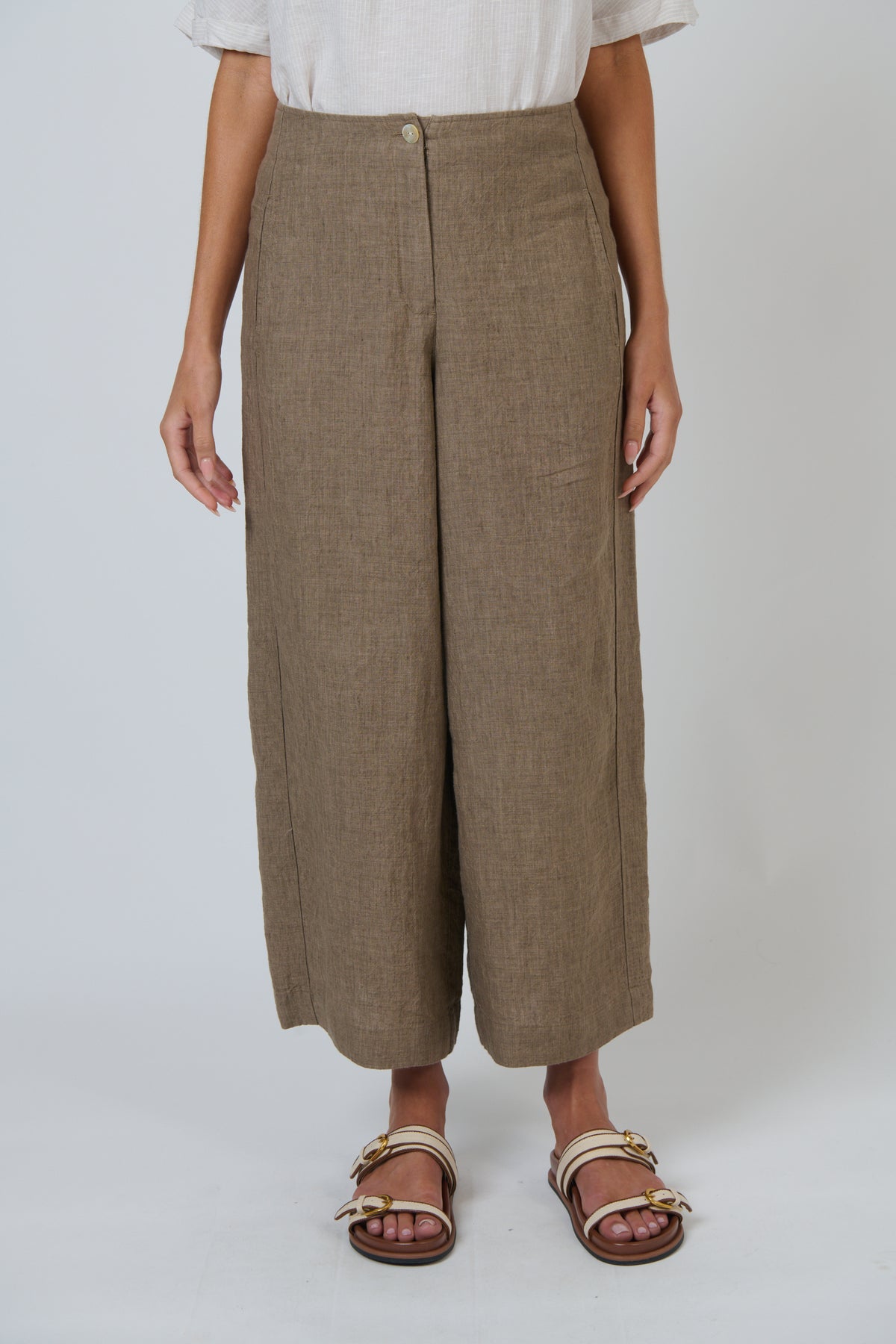 Naturals by O & J Linen Pants in Agate GA698