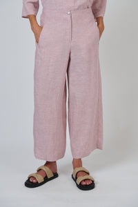 Naturals by O & J Linen Pant in Radish GA698