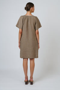 Naturals by O & J Linen Dress in Agate GA703