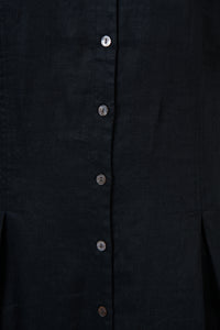 Naturals by O & J Linen Dress in Black GA704