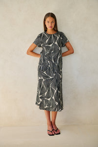 Naturals by O & J Linen Dress in Folies GA706