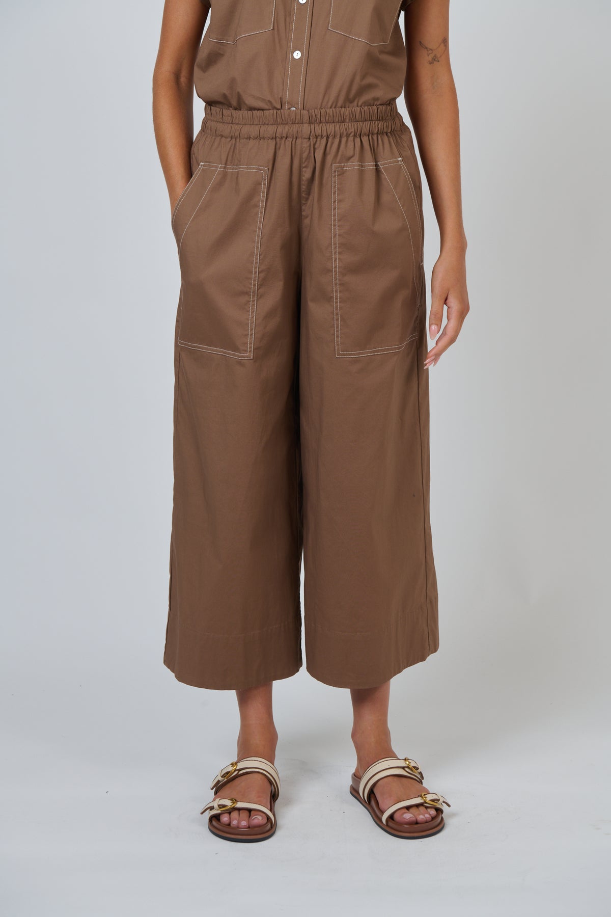 Naturals by O & J Poplin Pants in Cookie GA713