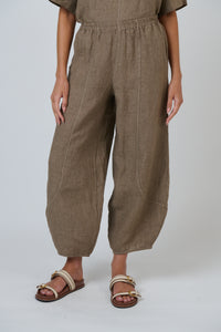 Naturals by O & J Linen Pants in Agate GA714
