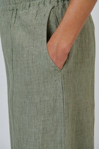 Naturals by O & J Linen Pants in Artichoke GA714