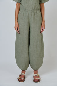 Naturals by O & J Linen Pants in Artichoke GA714