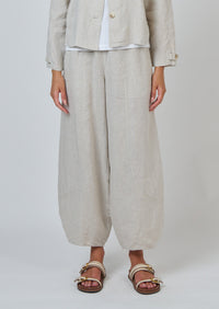 Naturals by O & J Linen Pants in Sand GA714
