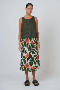 Naturals by O&J Linen Top in Topiary GA716