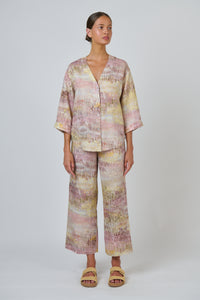 Naturals by O & J Linen Top in Jardin GA717