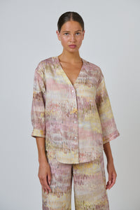 Naturals by O & J Linen Top in Jardin GA717
