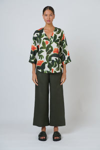 Naturals by O&J Linen Pant in Topiary GA398