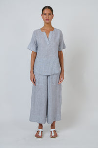 Naturals by O&J Linen Top in Sliver GA718