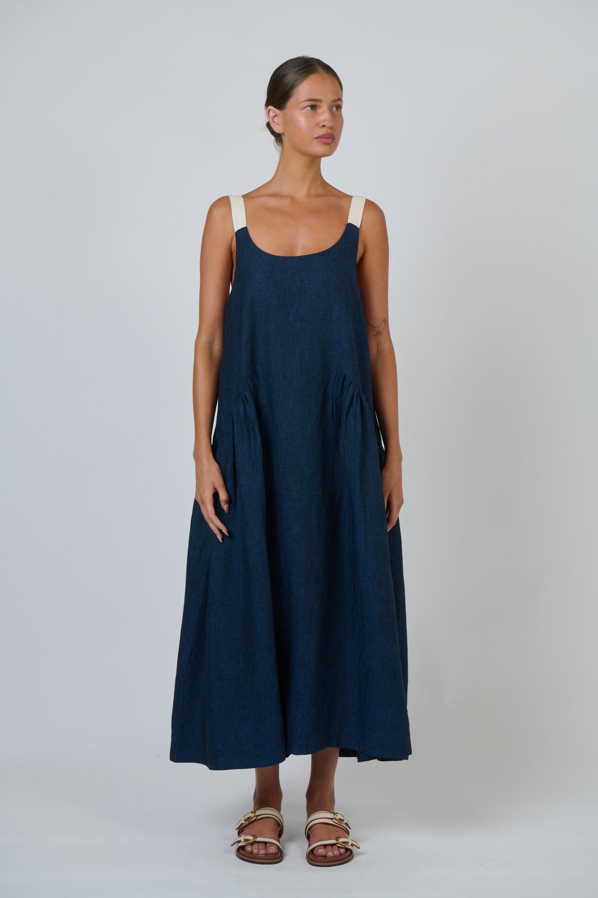 Naturals by O & J Linen Dress in Eclipse GA719