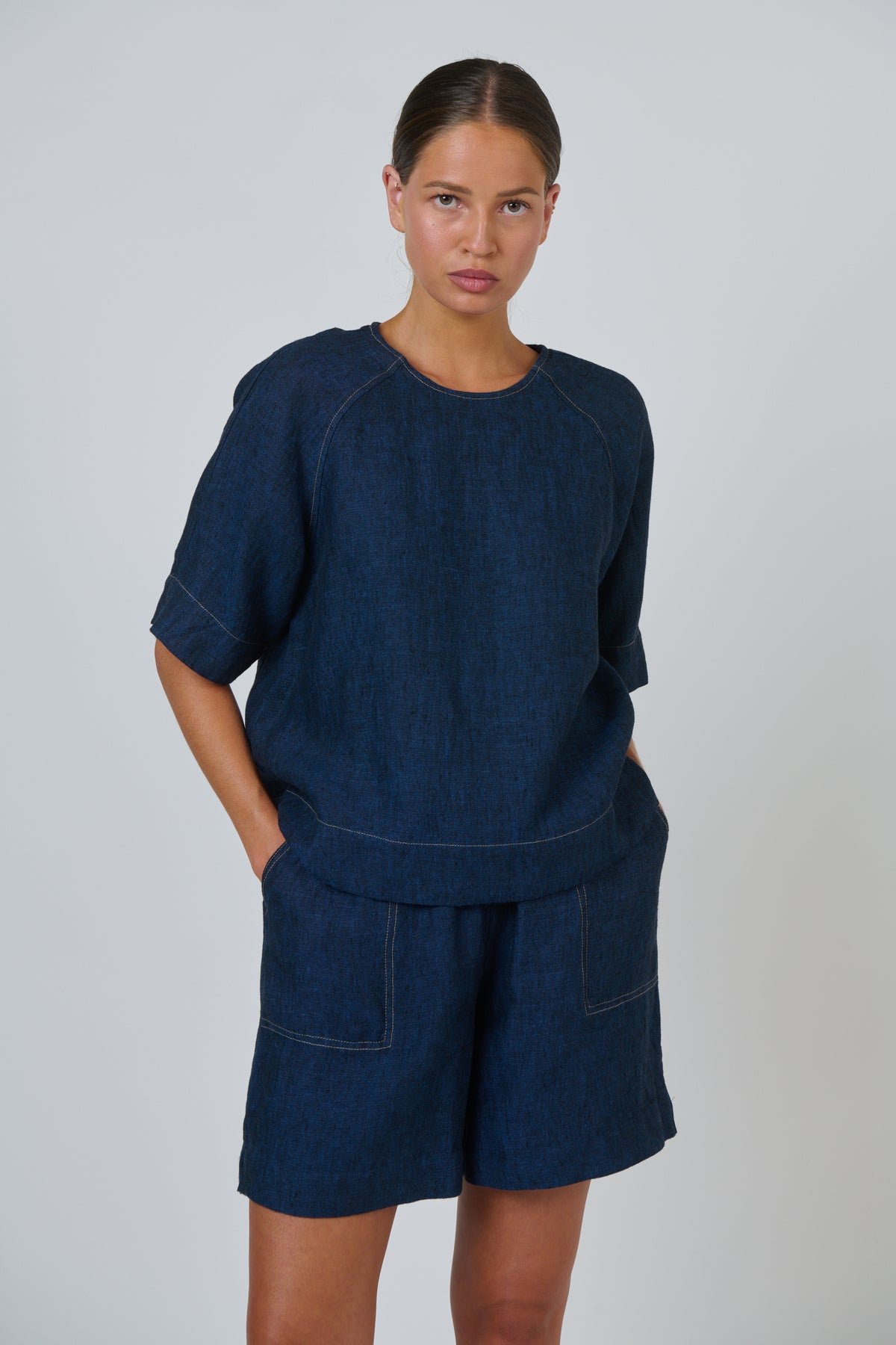 Naturals by O & J Linen Top in Eclipse GA721