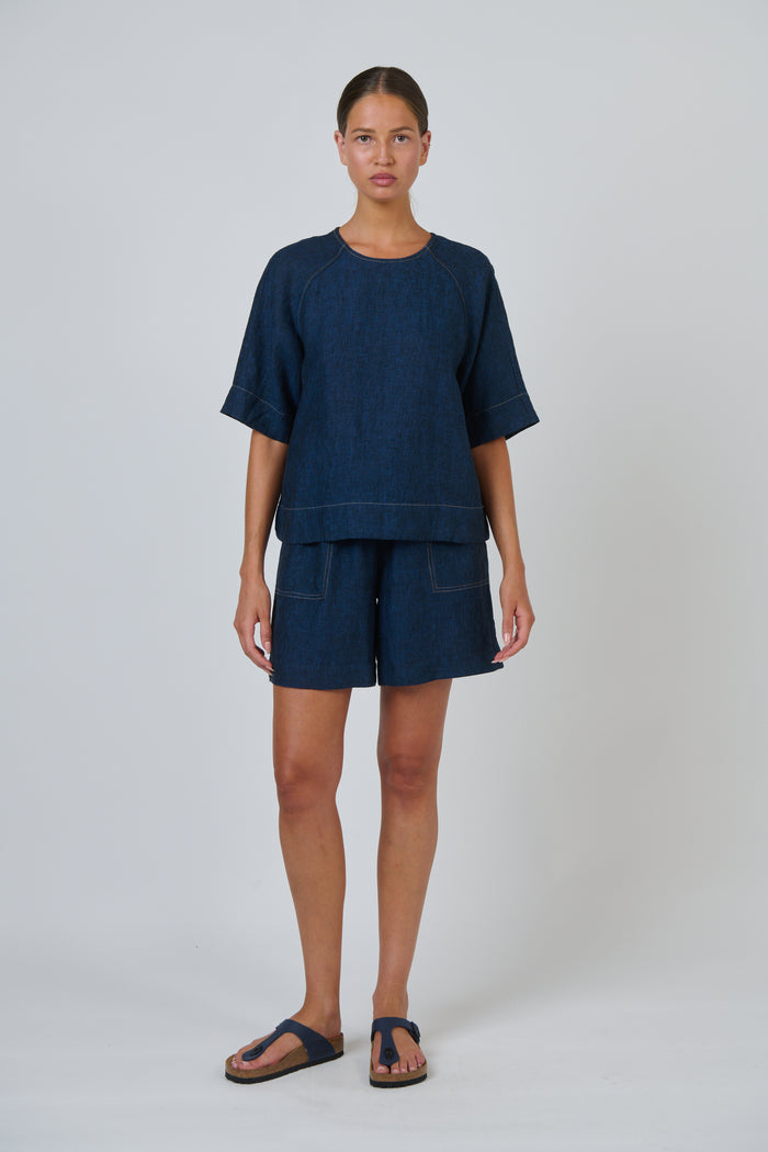 Naturals by O & J Linen Top in Eclipse GA721