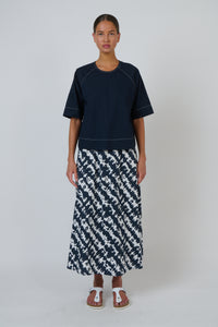 Naturals by O&J Poplin Top in Ink GA721