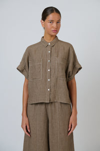 Naturals by O & J Linen Top in Agate GA723