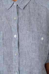 Naturals by O&J Linen Top in Sliver GA723