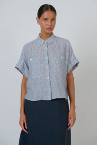 Naturals by O&J Linen Top in Sliver GA723