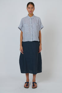 Naturals by O&J Linen Skirt in Gunsmoke GA736