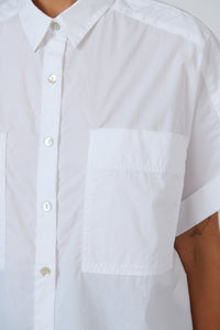 Naturals by O&J Poplin Top in White GA723
