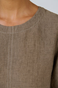 Naturals by O & J Linen Top in Agate GA724A