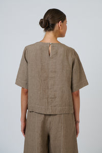 Naturals by O & J Linen Top in Agate GA724A