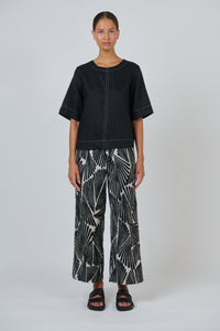 Naturals by O & J Linen Top in Black GA724A