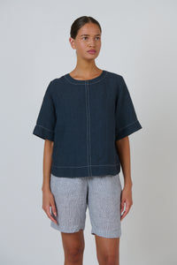 Naturals by O&J Linen Top in Gunsmoke GA724A
