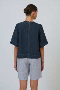 Naturals by O&J Linen Top in Gunsmoke GA724A