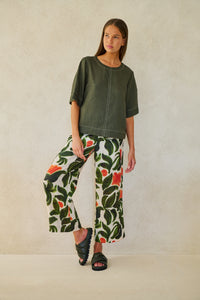 Naturals by O&J Linen Top in Topiary GA724A